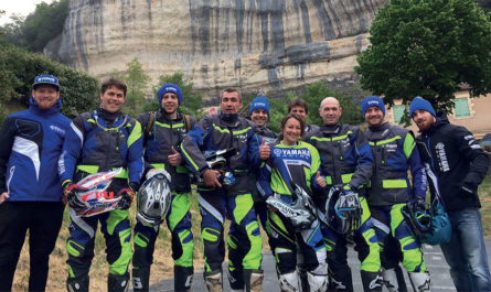 Podium de Barbara Collet sur sa Yamaha WRF 250